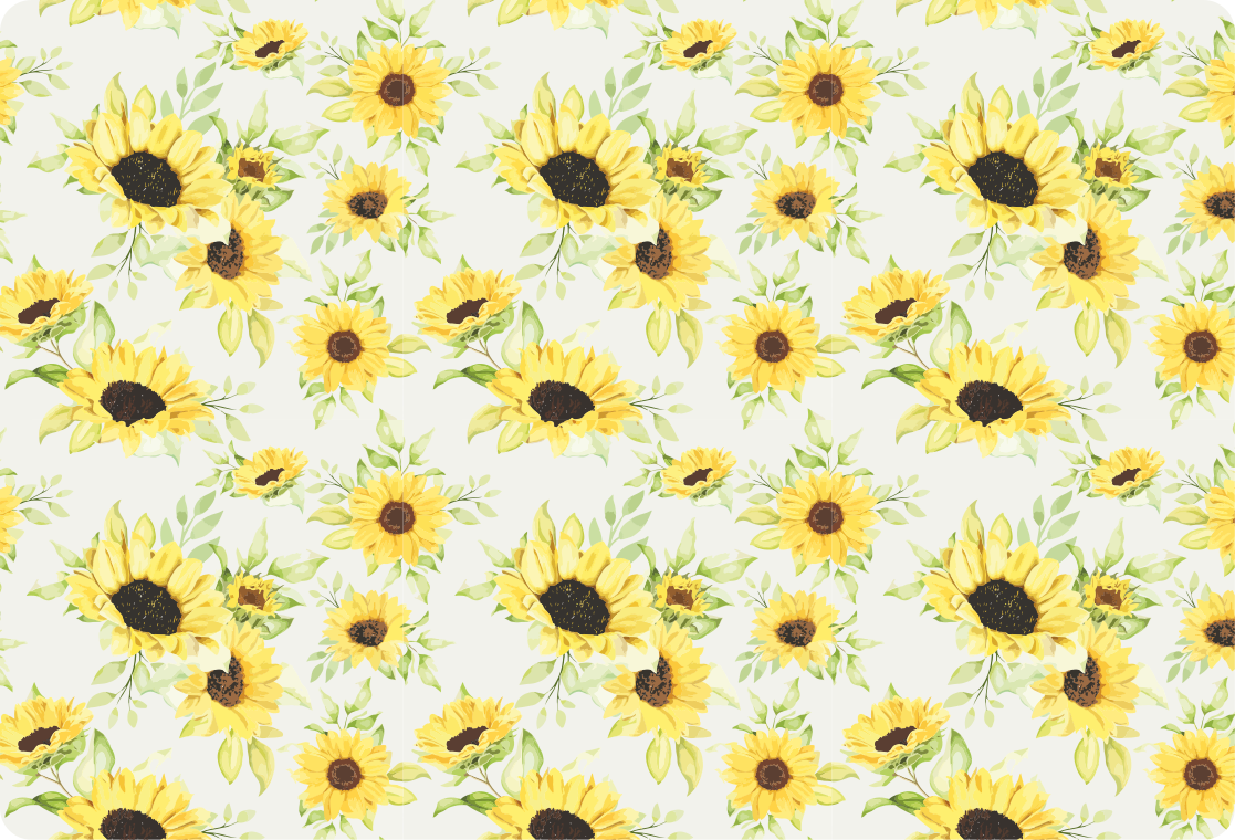 Floral vinyl rug with beautiful sunflower pattern - TenStickers
