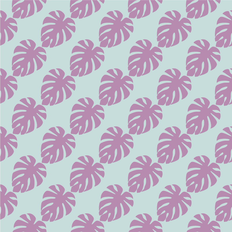 Floral vinyl rug with blue and pink leaf patterns - TenStickers