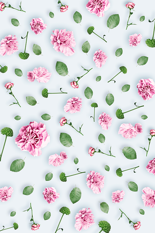 Flower rug with beautiful plant flowers - TenStickers