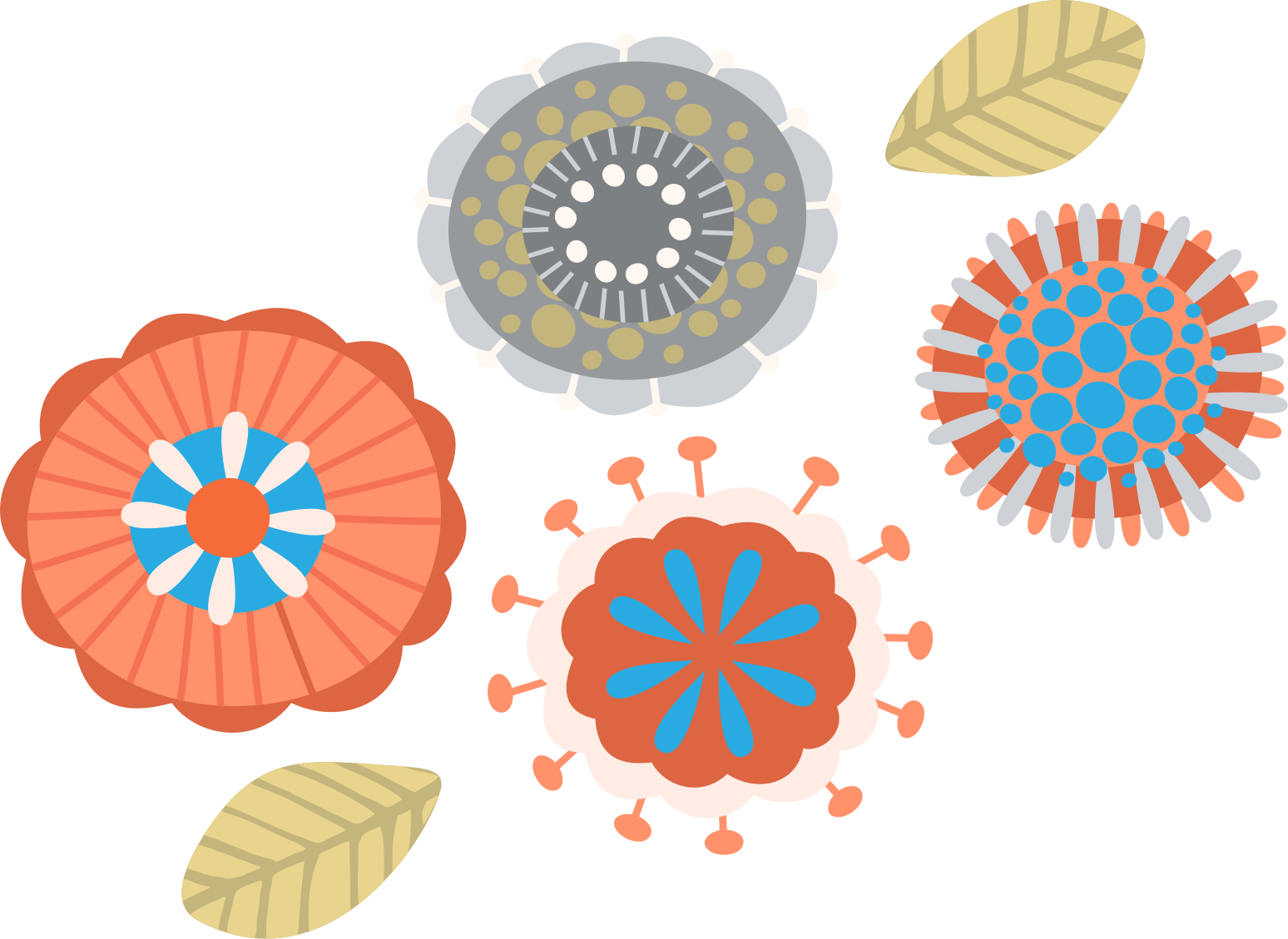 Flower rug with vibrant floral designs - TenStickers