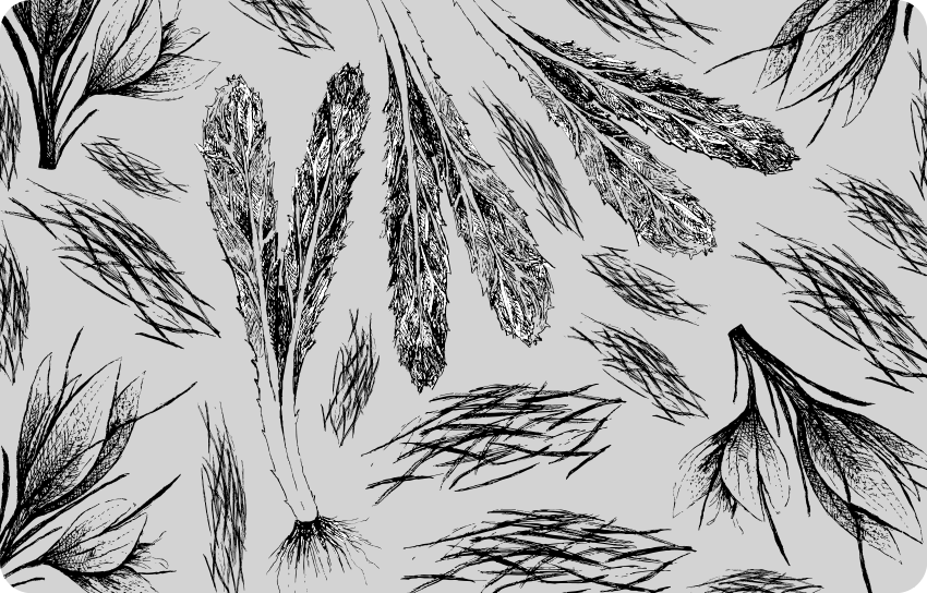 Flower rug with hand-drawn dried flowers - TenStickers