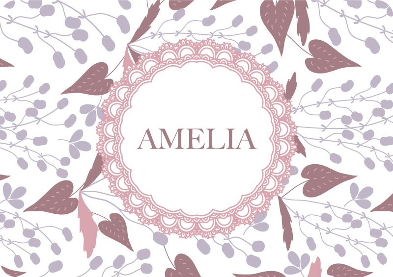 Flower rug with pastel vintage floral pattern - TenStickers