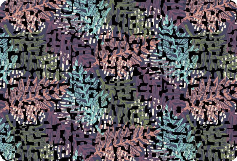 Flower rug colorful original splashy flora - TenStickers