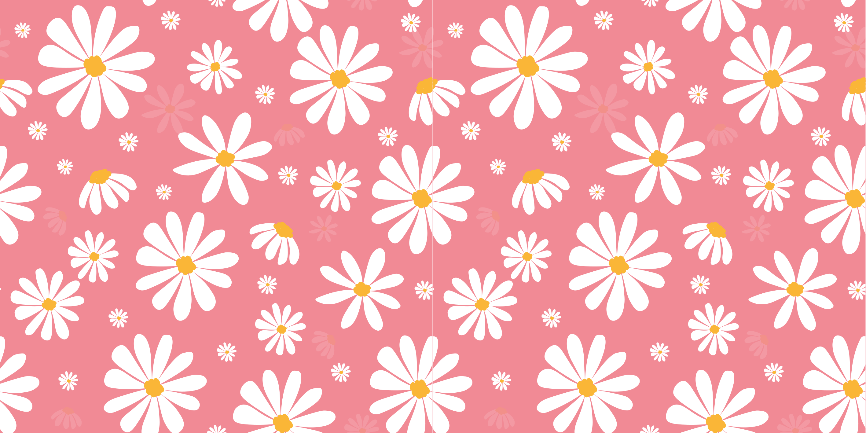 Floral vinyl rug with vintage daisy flowers - TenStickers