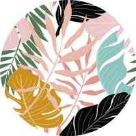 Floral vinyl rug in vibrant abstract blooms - TenStickers