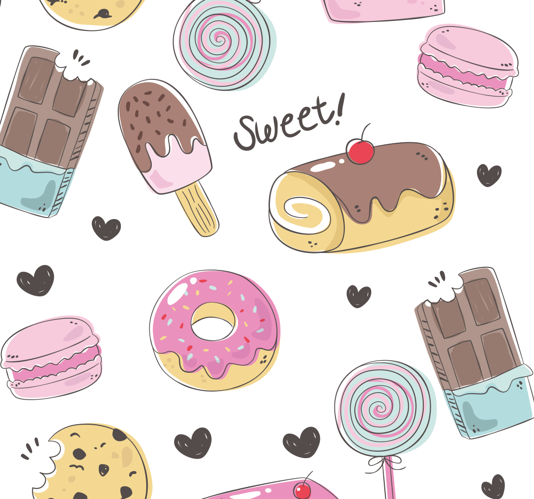 Kitchen vinyl rug delicious desserts - TenStickers