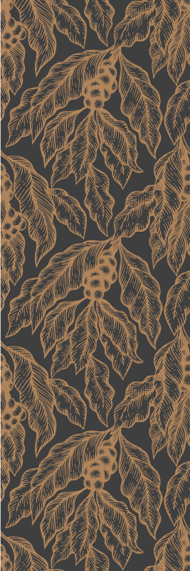 Kitchen vinyl rug with coffee tree branch design - TenStickers