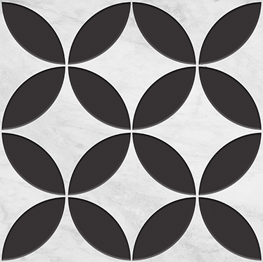 Bathroom vinyl rug with hydraulic floral design - TenStickers
