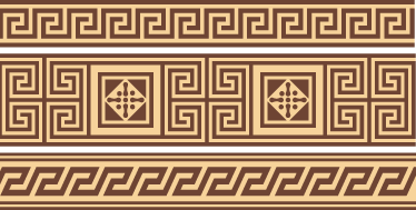 Bathroom vinyl rug with greek pattern - TenStickers