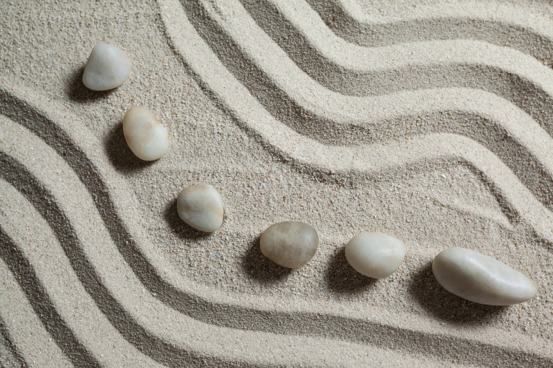 Bathroom vinyl rug zen pathway sand design - TenStickers