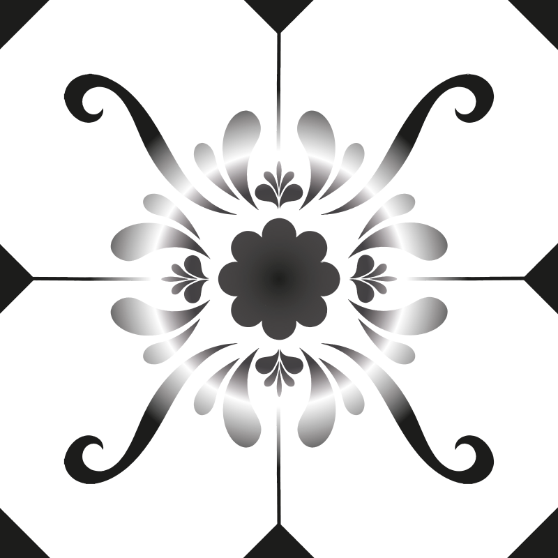 Bathroom vinyl rug with tile design pattern - TenStickers