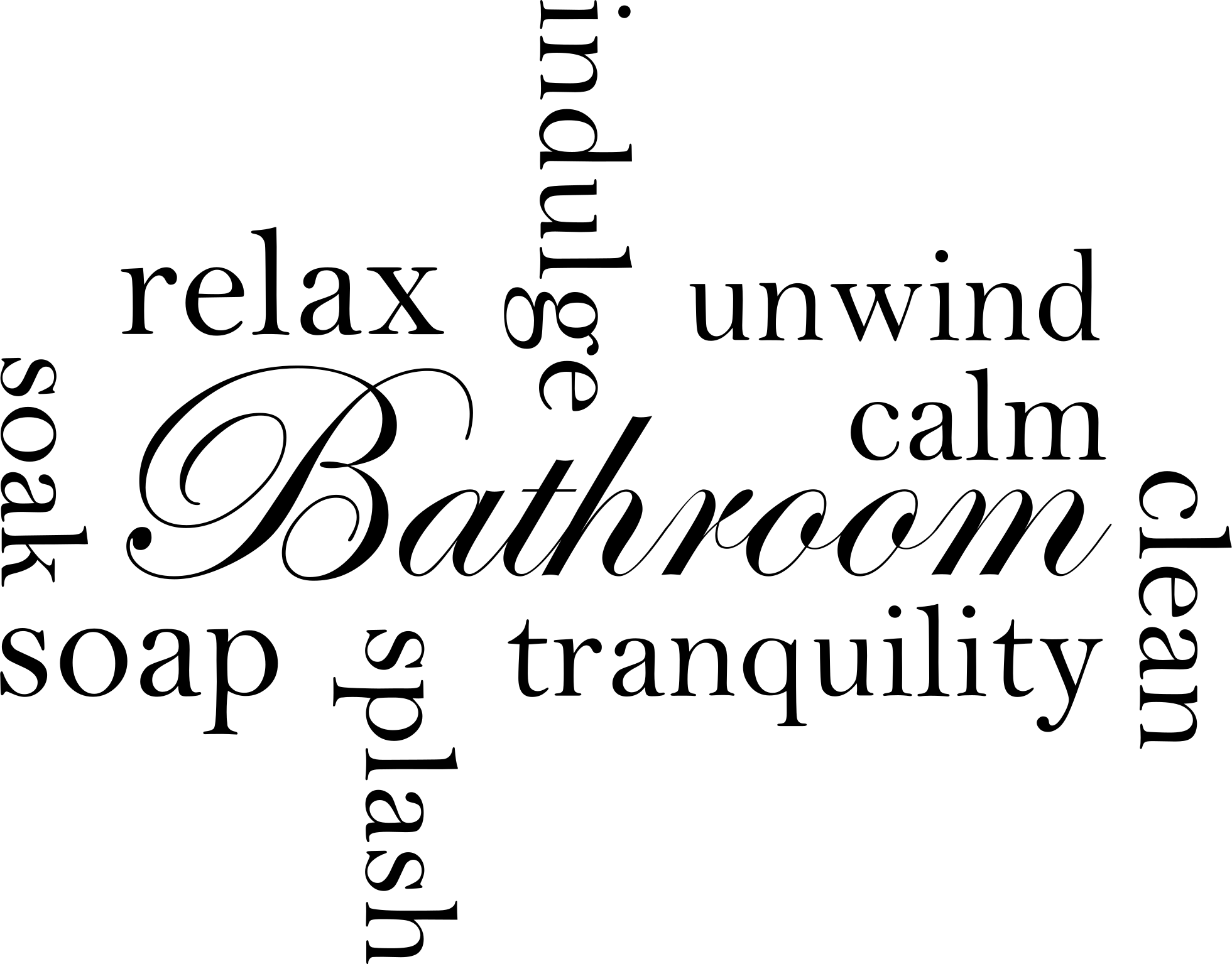 Relaxing bathroom moments bathroom vinyl rug - TenStickers