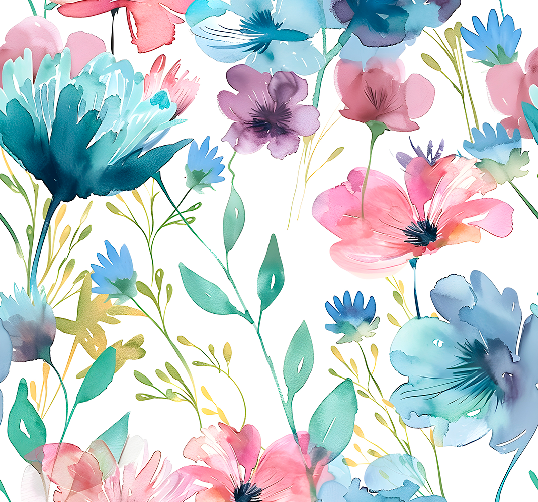 Floral vinyl rug wildflowers of summer - TenStickers