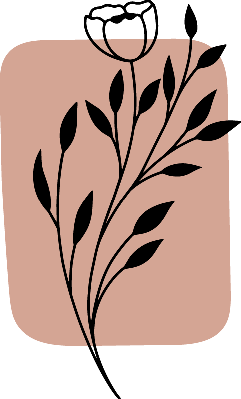 Floral vinyl rug stylish floral touch - TenStickers