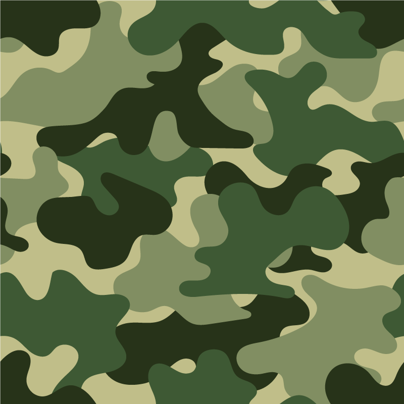 Floral vinyl rug with camouflage pattern print - TenStickers