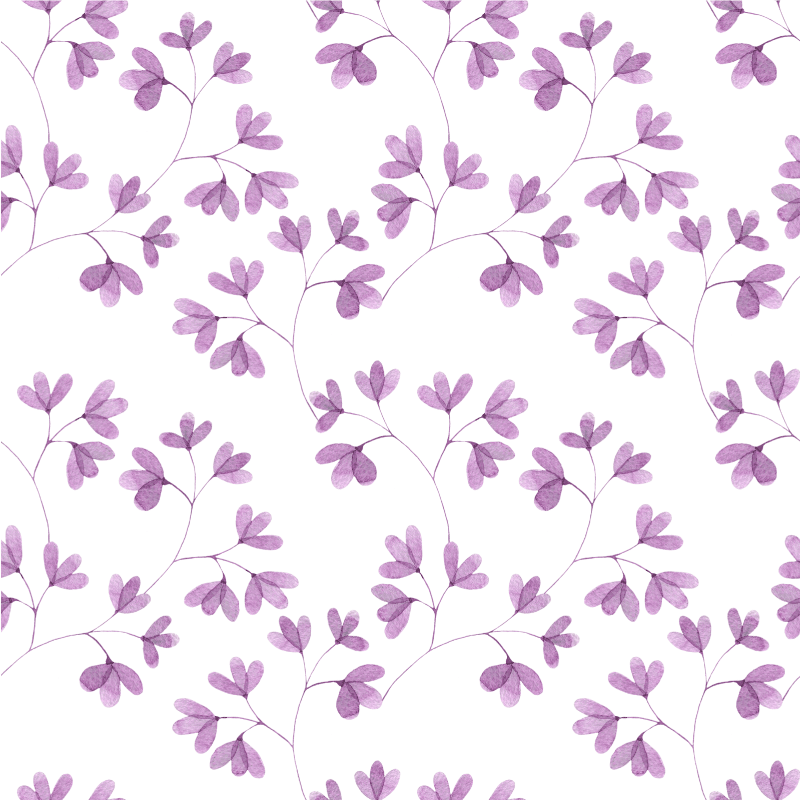 Floral vinyl rug in purple floral pattern - TenStickers