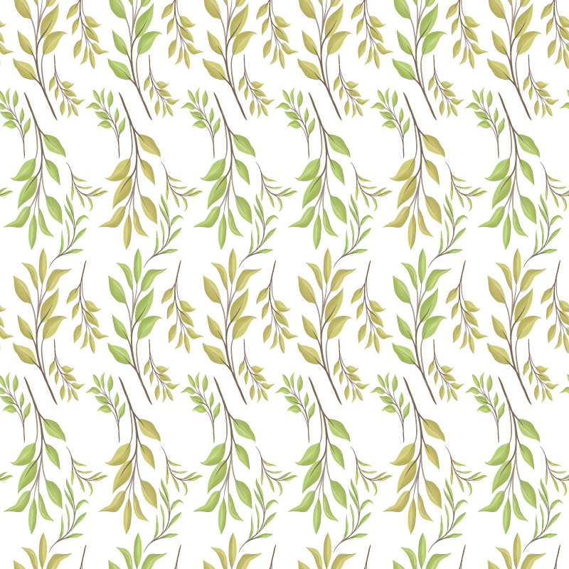 Floral vinyl rug with lush green design - TenStickers