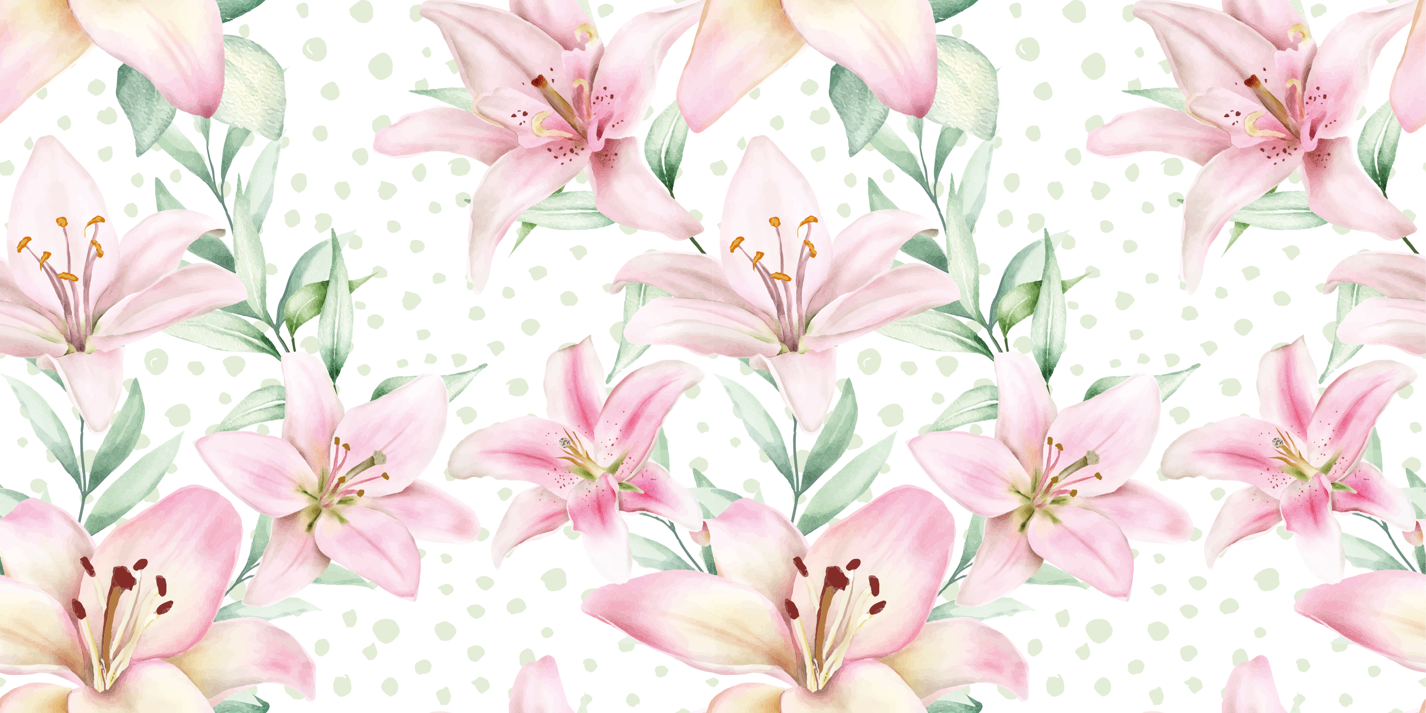 Flower rug with elegant lily designs - TenStickers