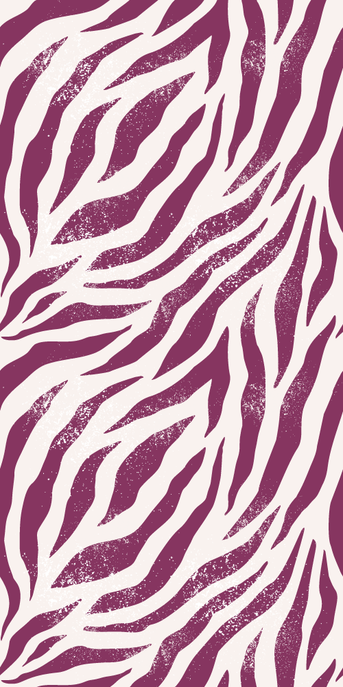 Purple and white zebra pattern animal print vinyl rug - TenStickers