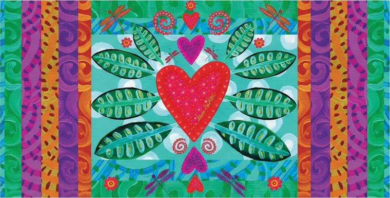 Living room vinyl rug in vibrant red heart - TenStickers