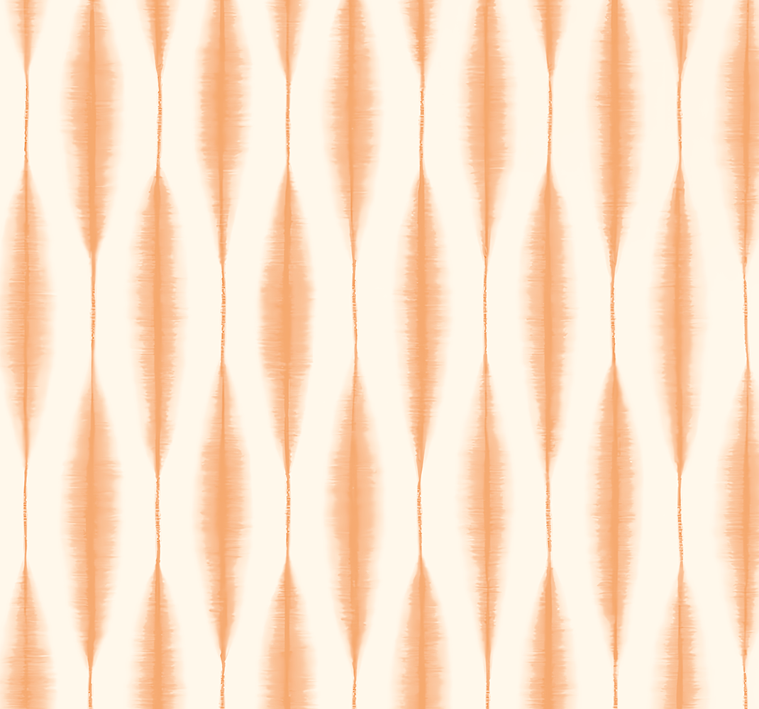 Geometric vinyl rug ikat kasuri in orange - TenStickers