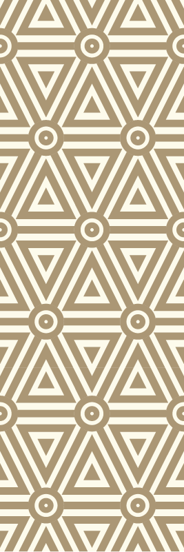Geometric vinyl rug with retro vintage style - TenStickers