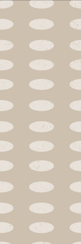 Geometric vinyl rug in white circle pattern - TenStickers