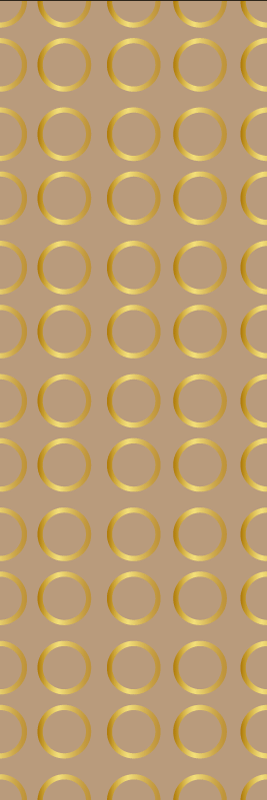 Geometric vinyl rug golden circle pattern - TenStickers