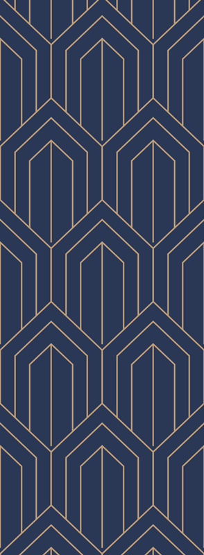 Geometric vinyl rug geometric 'kayla metallic' - TenStickers