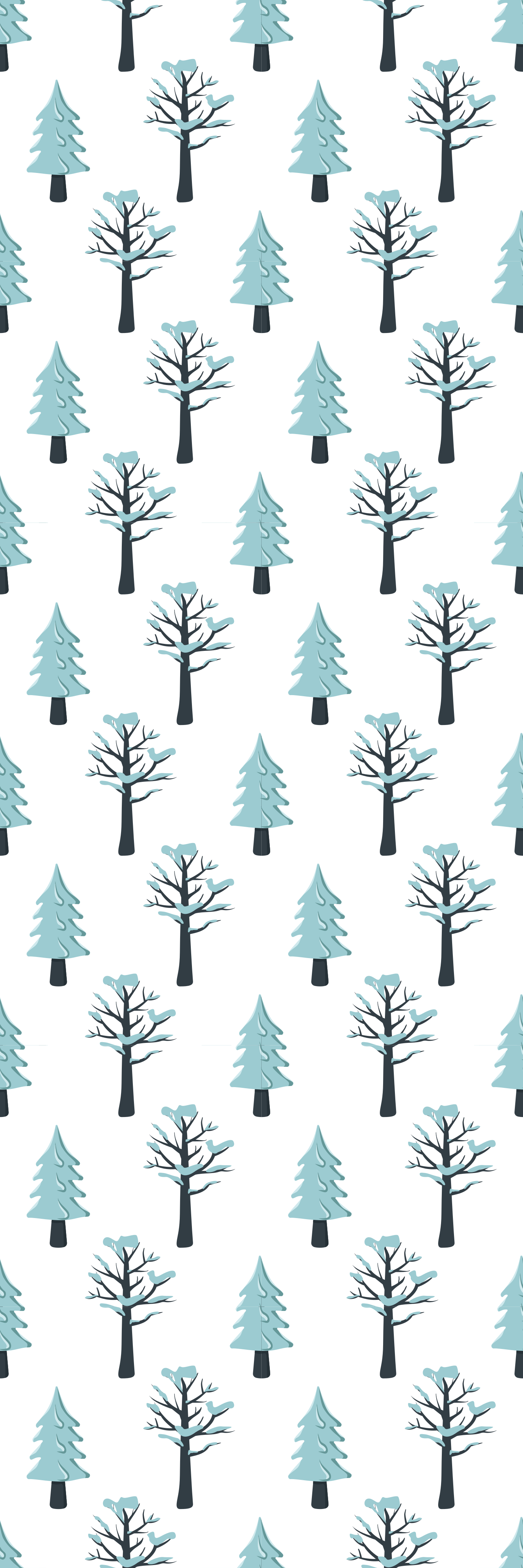 Christmas vinyl rug with tree in the snow design - TenStickers