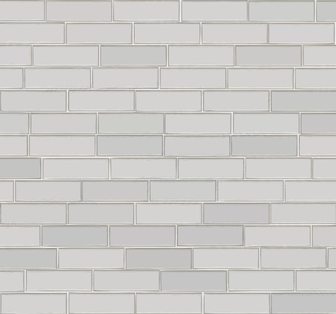 Bedroom vinyl rug in white brick design - TenStickers