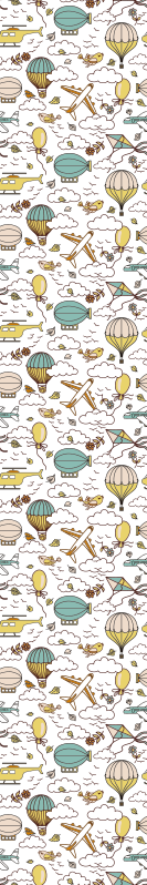 Bedroom vinyl rug featuring a variety of vehicles - TenStickers
