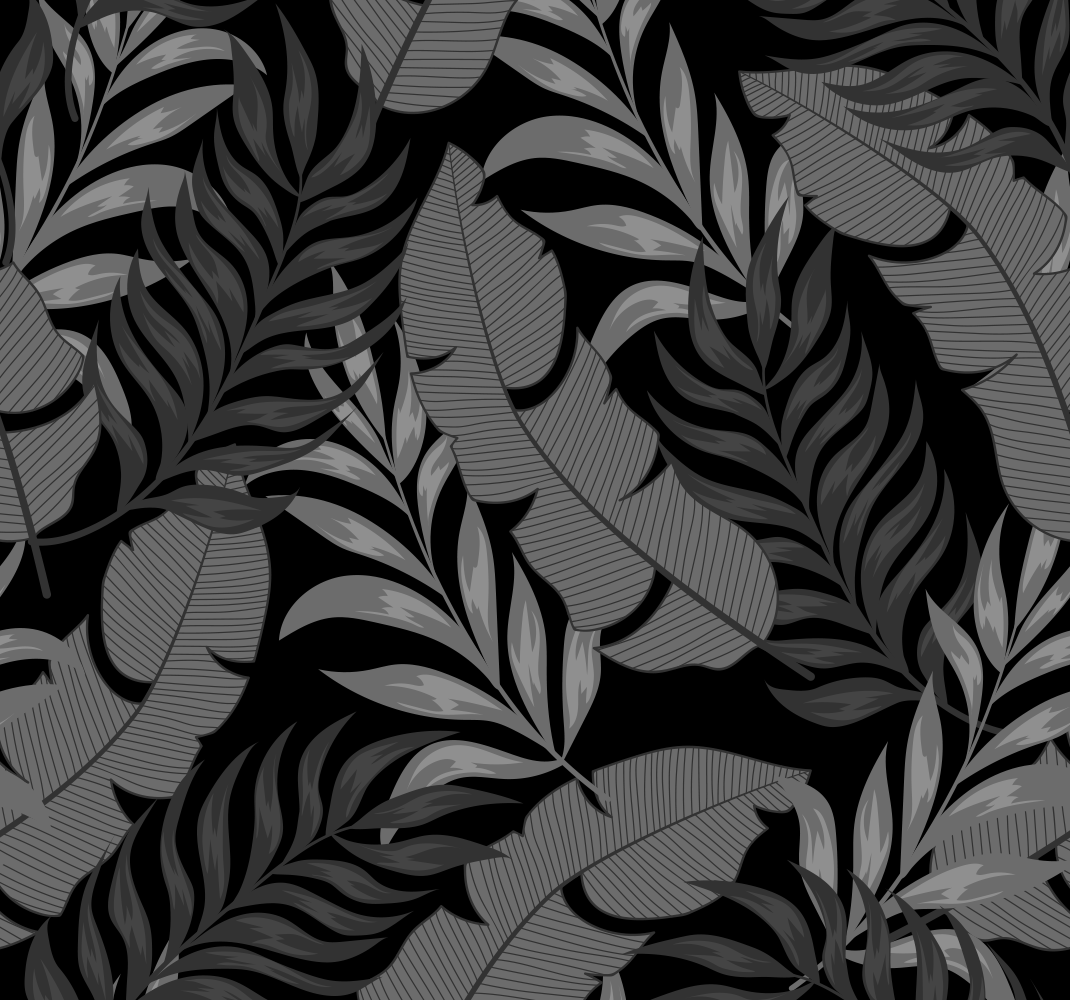 Bedroom vinyl rug in dark jungle leaves - TenStickers