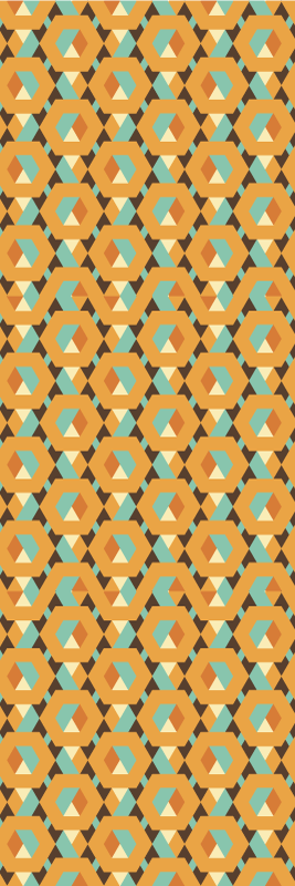Bedroom vinyl rug geometric tranquil patterns - TenStickers