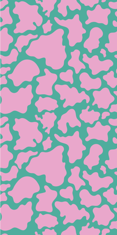 Bedroom vinyl rug in vibrant cow print - TenStickers