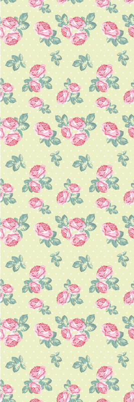 Bedroom vinyl rug in shabby chic dots pattern - TenStickers