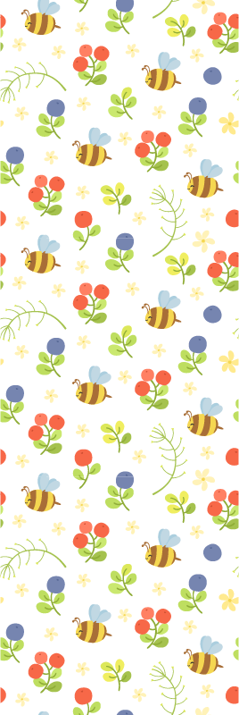 Cute design baby bees bedroom vinyl rug - TenStickers
