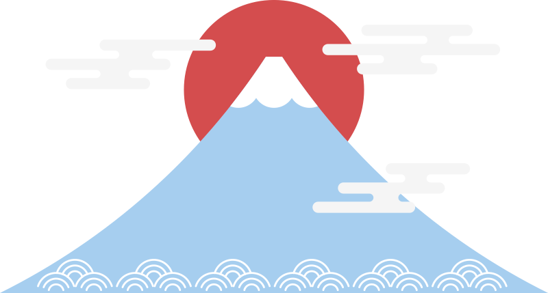 Nature vinyl rug asian mountain design - TenStickers