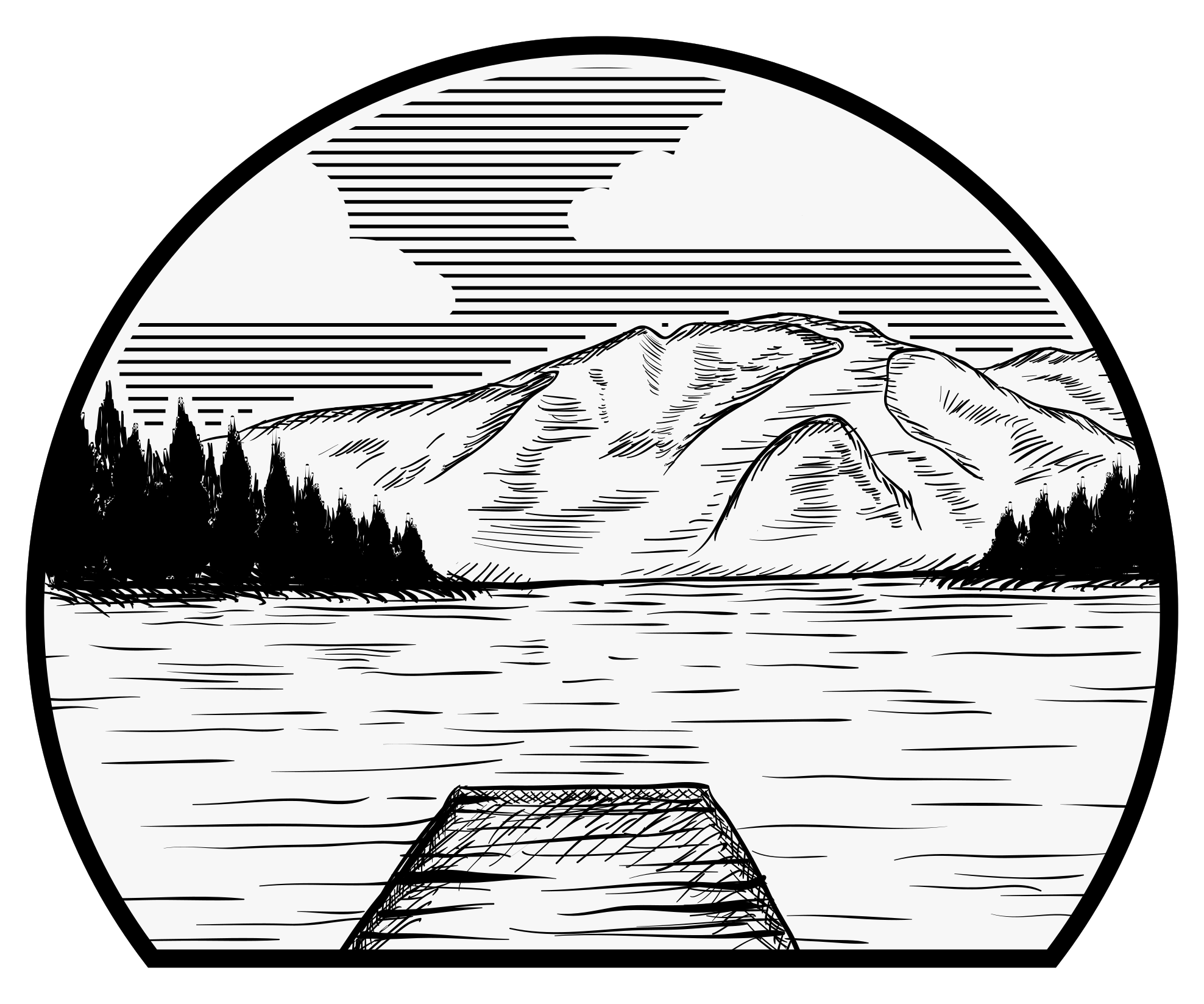 Nature vinyl rug motorhome pine lake edition - TenStickers