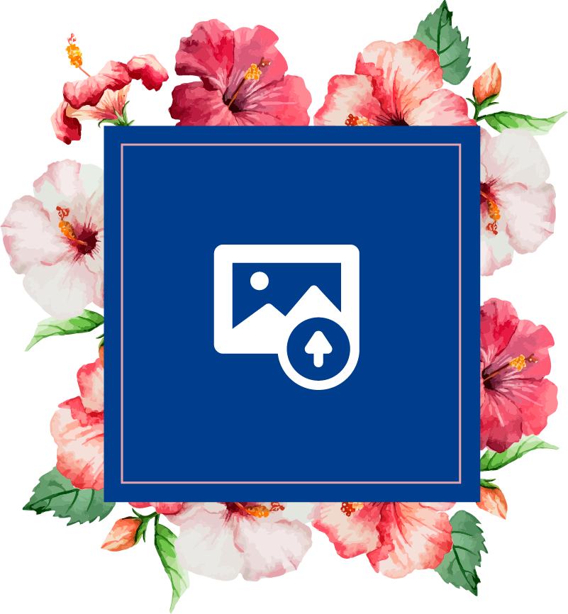 Nature vinyl rug hibiscus floral pattern - TenStickers