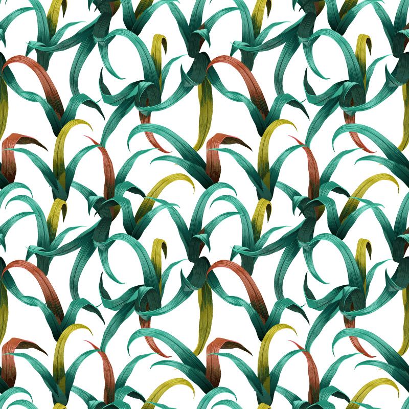 Floral vinyl rug with stunning tropical plant design - TenStickers