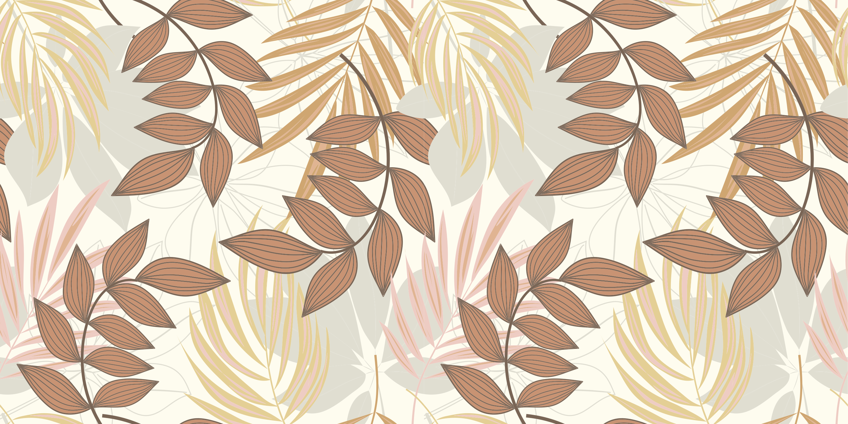 Floral vinyl rug inspired by elegant leaves - TenStickers