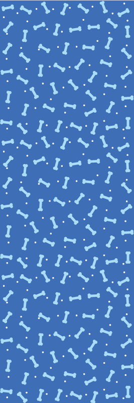 Bedroom vinyl rug with amazing blue seamless bones - TenStickers