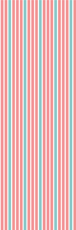 Bedroom vinyl rug with retro blue and pink pattern - TenStickers