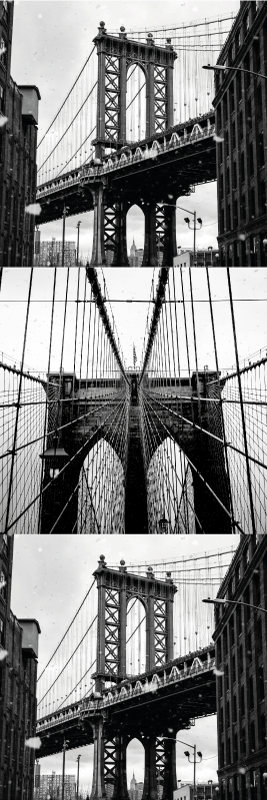 Brooklyn bridge collage bedroom vinyl rug - TenStickers