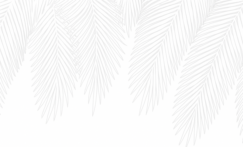 Neutral palm bedroom vinyl rug - TenStickers