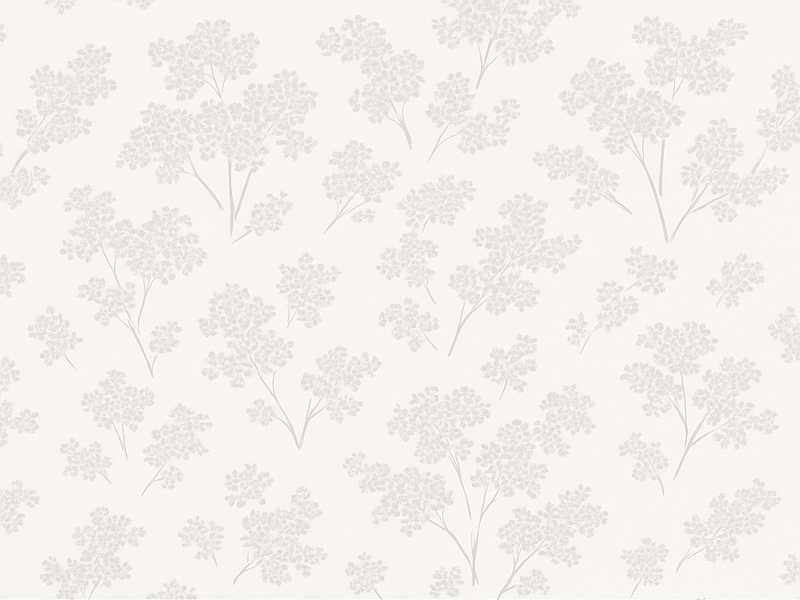 Bedroom vinyl rug simple white flowers design - TenStickers