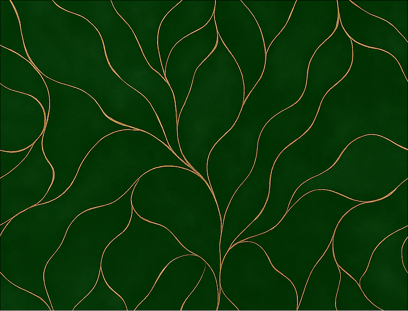 Bedroom vinyl rug in green and gold marble texture - TenStickers
