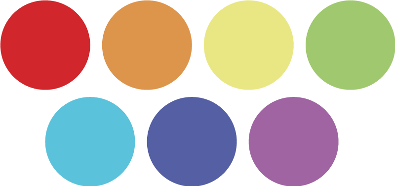 Geometric vinyl rug with vibrant large dots - TenStickers