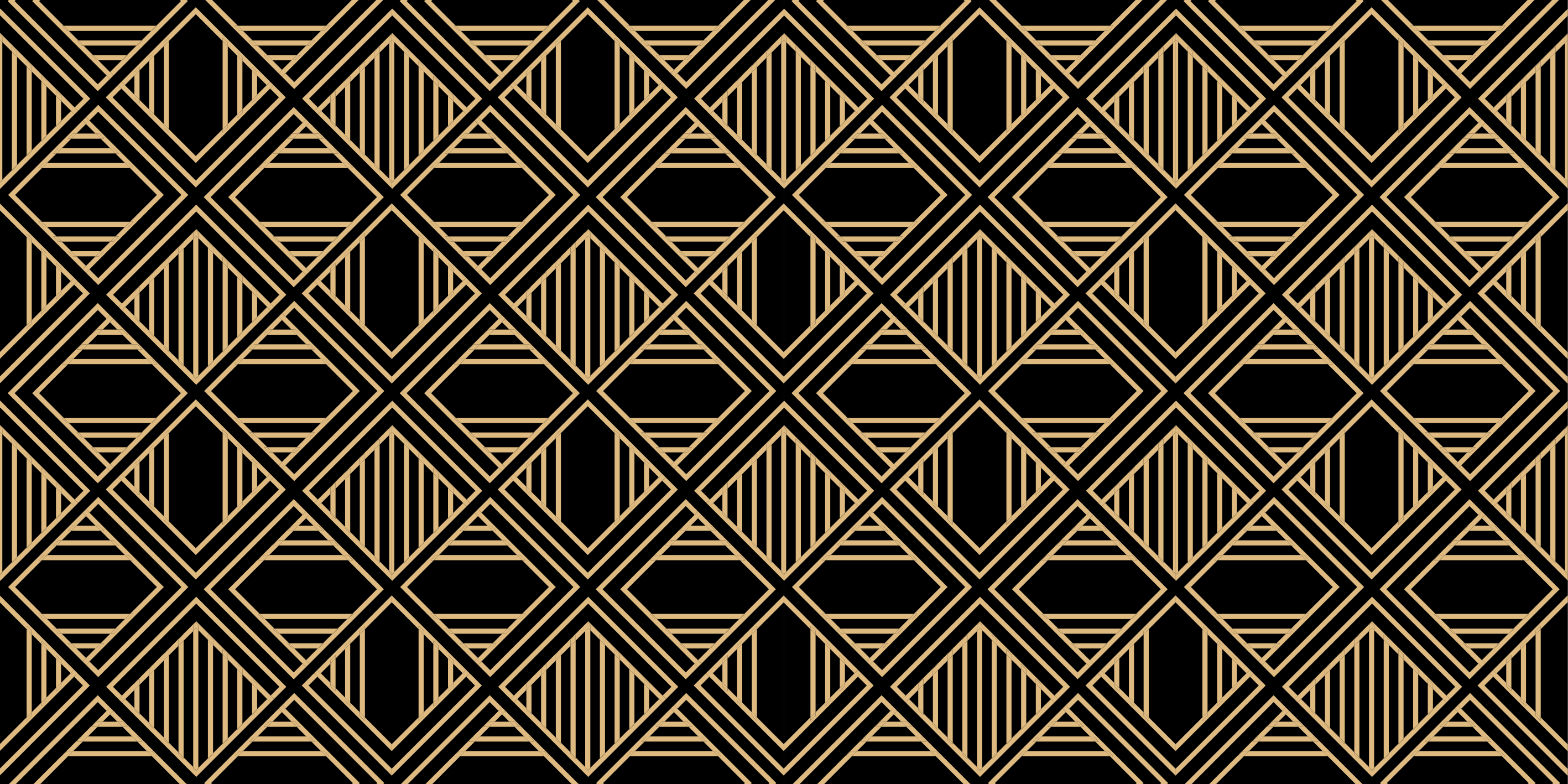 Geometric vinyl rug with art deco gatsby pattern - TenStickers
